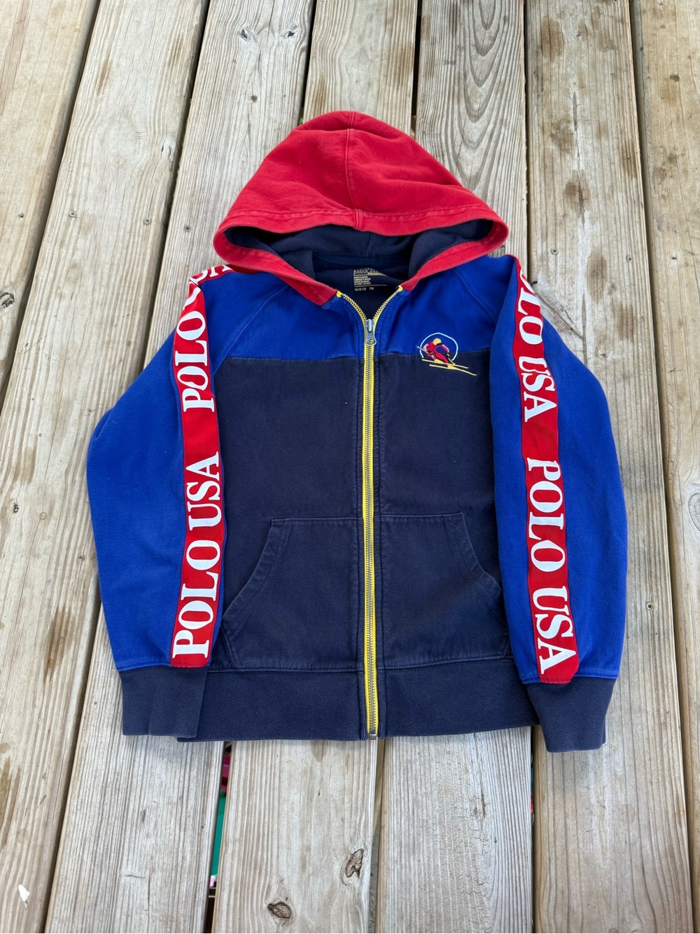 Polo Ralph Lauren USA ski olympics Boys color-block Zip-up hoodie